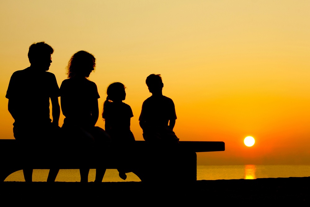 Famiglia al Tramonto